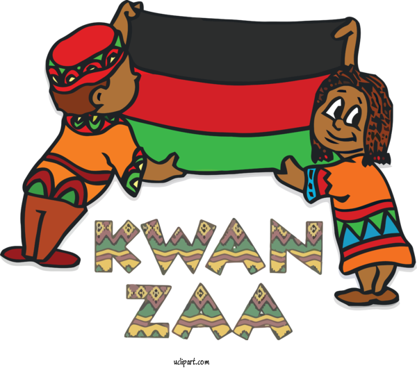 Free Holidays Christmas Day Kwanzaa Typography For Kwanzaa Clipart Transparent Background