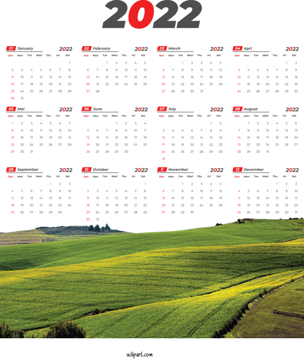 Free Life Font Calendar System PDF For Yearly Calendar Clipart Transparent Background