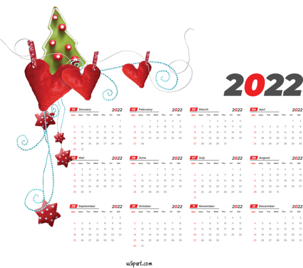 Free Life Christmas Day Saint Patrick's Day New Year For Yearly Calendar Clipart Transparent Background