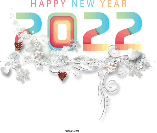 Free Holidays Jewellery Design Font For New Year 2022 Clipart Transparent Background