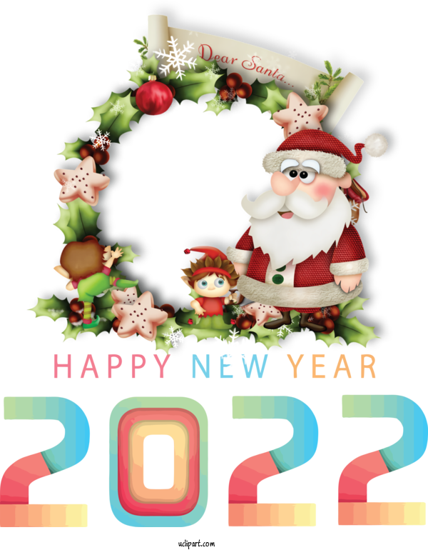 Free Holidays Christmas Day New Year Santa Claus For New Year 2022 Clipart Transparent Background