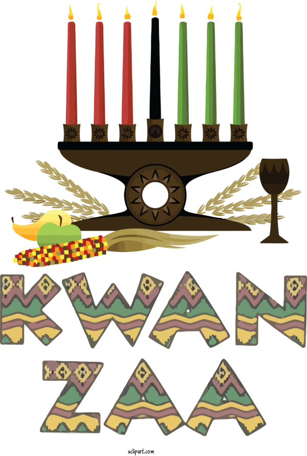 Free Holidays Kinara Kwanzaa Candle For Kwanzaa Clipart Transparent Background