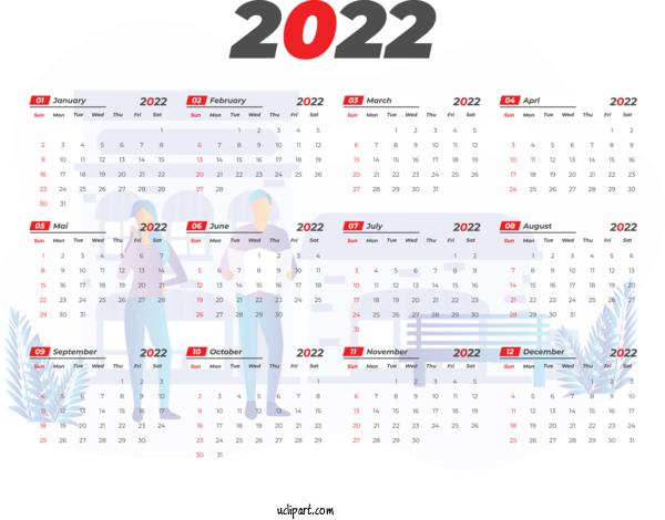 Free Life Office Supplies Design Line For Yearly Calendar Clipart Transparent Background