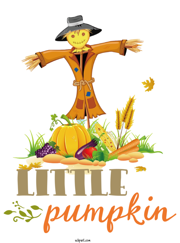 Free Holidays Scarecrow Royalty Free For Thanksgiving Clipart Transparent Background