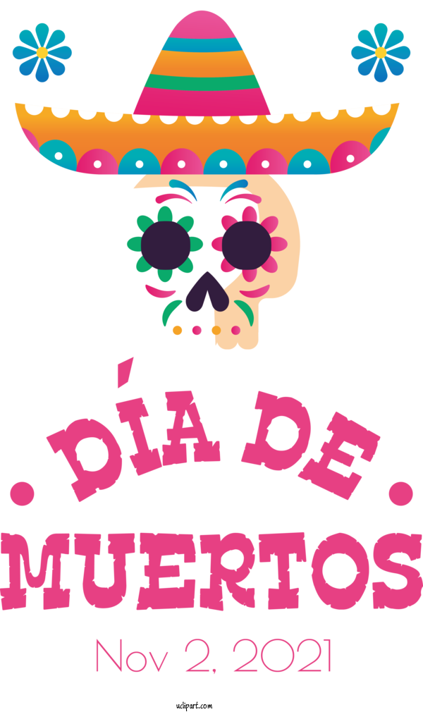 Free Holidays Design Country Music Pink M For Day Of The Dead Clipart Transparent Background