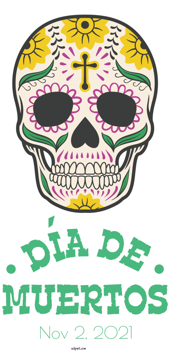 Free Holidays Skull And Crossbones Calavera Day Of The Dead For Day Of The Dead Clipart Transparent Background