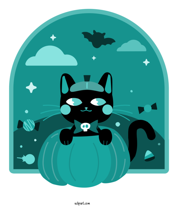 Free Holidays Cat Cat Like Design For Halloween Clipart Transparent Background