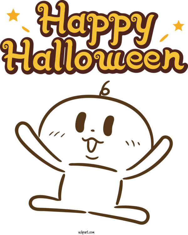 Free Holidays Human Happiness Cartoon For Halloween Clipart Transparent Background