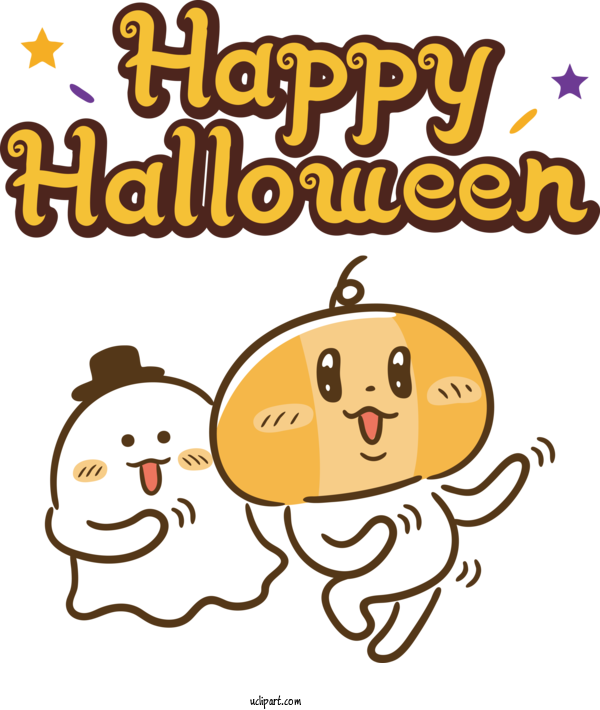 Free Holidays Cartoon Line Happiness For Halloween Clipart Transparent Background