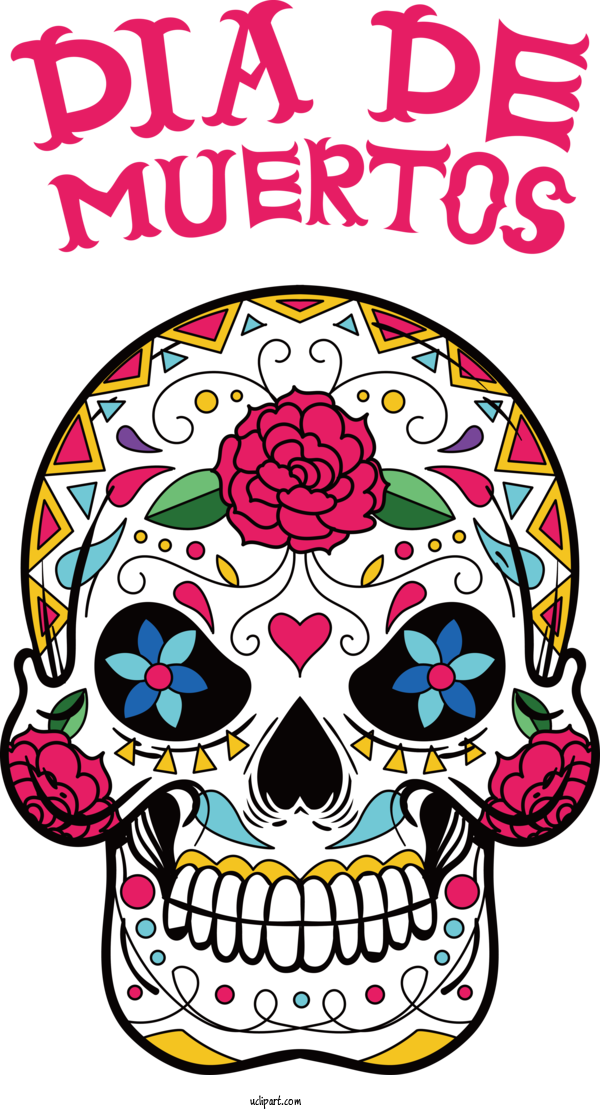 Free Holidays Calavera Drawing Day Of The Dead For Day Of The Dead Clipart Transparent Background