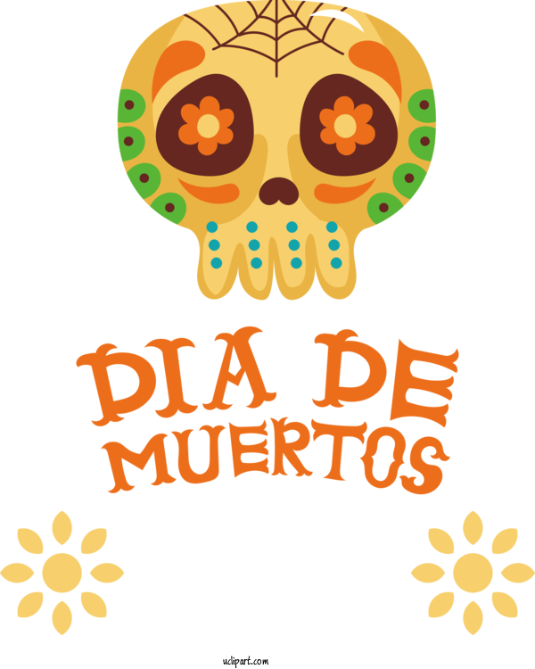 Free Holidays Drawing Design Day Of The Dead For Day Of The Dead Clipart Transparent Background