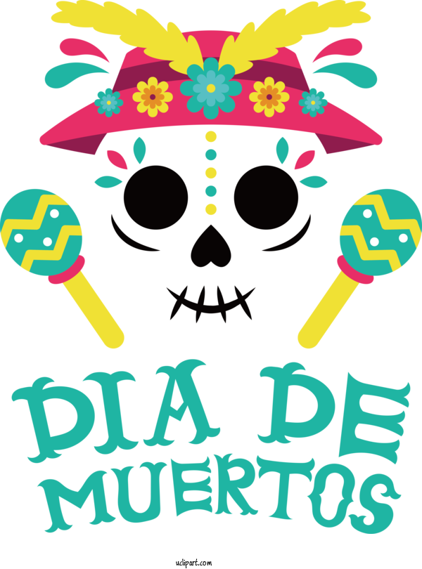 Free Holidays Design Mexican Art Drawing For Day Of The Dead Clipart Transparent Background