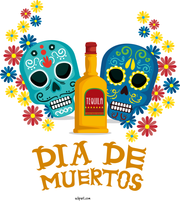 Free Holidays Tequila Drawing Mexicans For Day Of The Dead Clipart Transparent Background