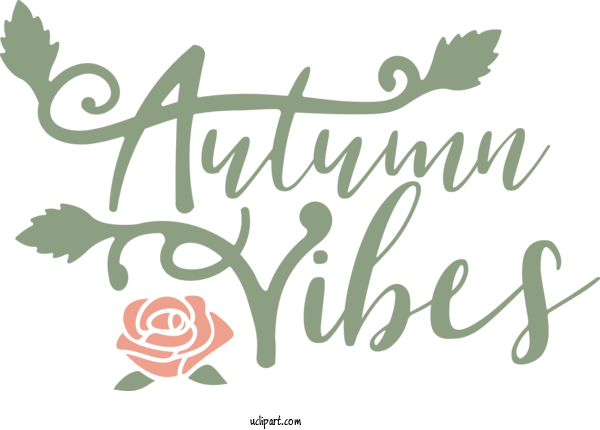 Free Nature Leaf Logo Calligraphy For Autumn Clipart Transparent Background