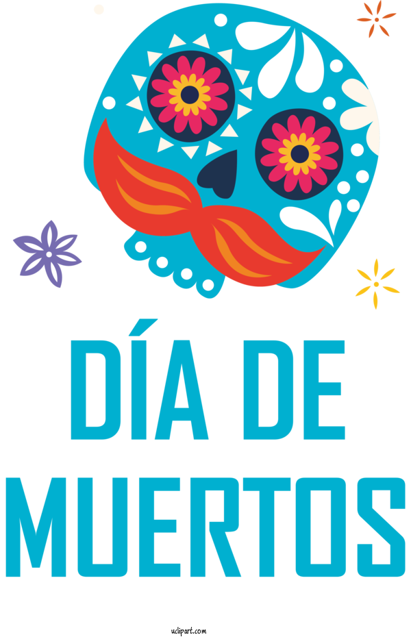 Free Holidays T Shirt Poster Design For Day Of The Dead Clipart Transparent Background
