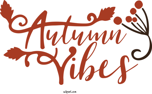 Free Nature Logo Calligraphy Flower For Autumn Clipart Transparent Background