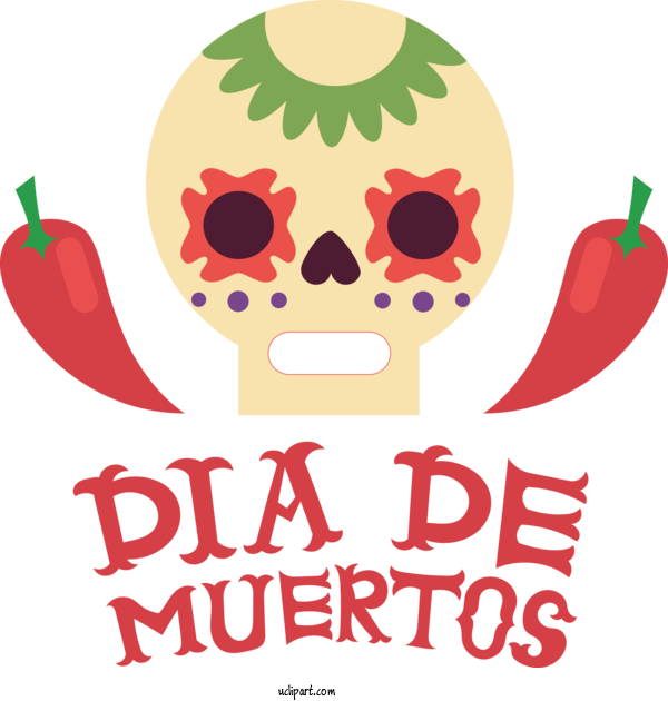 Free Holidays Cartoon Line Flower For Day Of The Dead Clipart Transparent Background