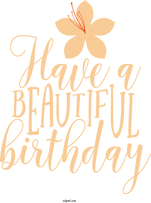 Free Occasions Line Flower Petal For Birthday Clipart Transparent Background