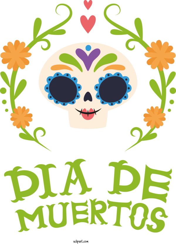 Free Holidays Floral Design Flower Human For Day Of The Dead Clipart Transparent Background