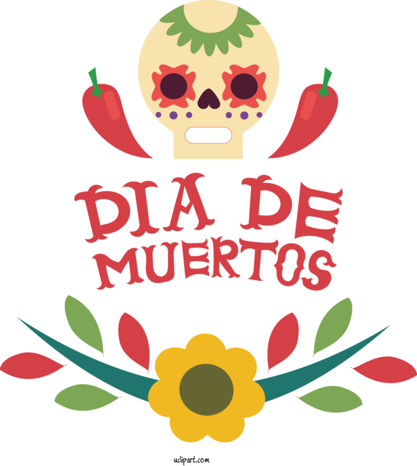 Free Holidays Floral Design Flower Design For Day Of The Dead Clipart Transparent Background