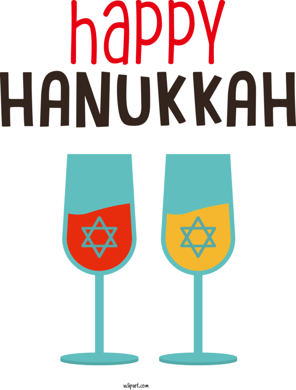 Free Holidays Wine Glass Wine Stemware For Hanukkah Clipart Transparent Background