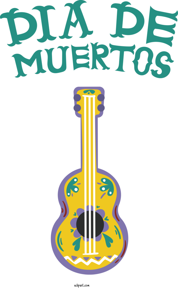 Free Holidays Guitar Accessory Acoustic Guitar Guitar For Day Of The Dead Clipart Transparent Background