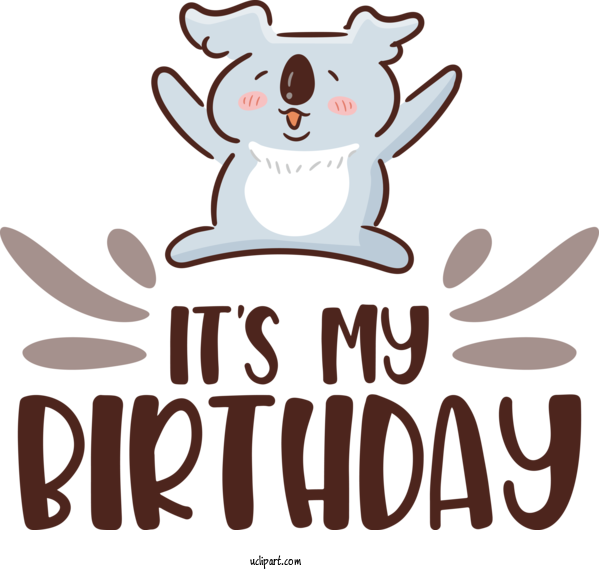 Free Occasions Logo Cartoon Line For Birthday Clipart Transparent Background