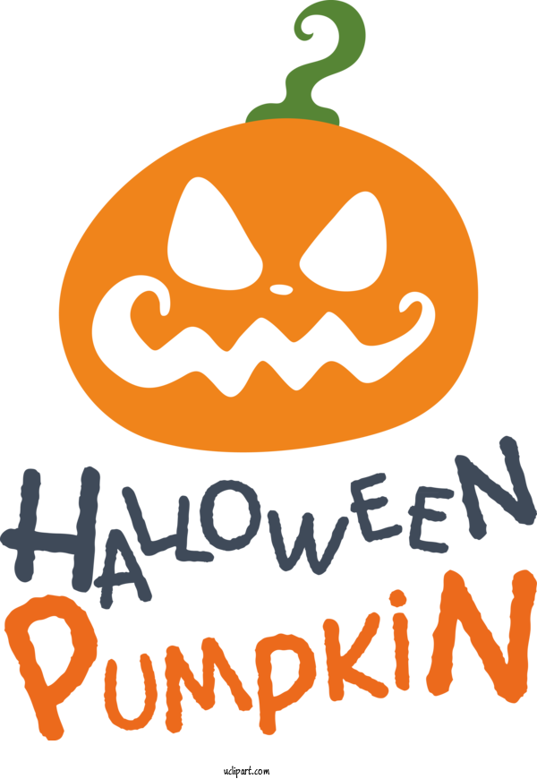 Free Holidays Logo Line Pumpkin For Halloween Clipart Transparent Background