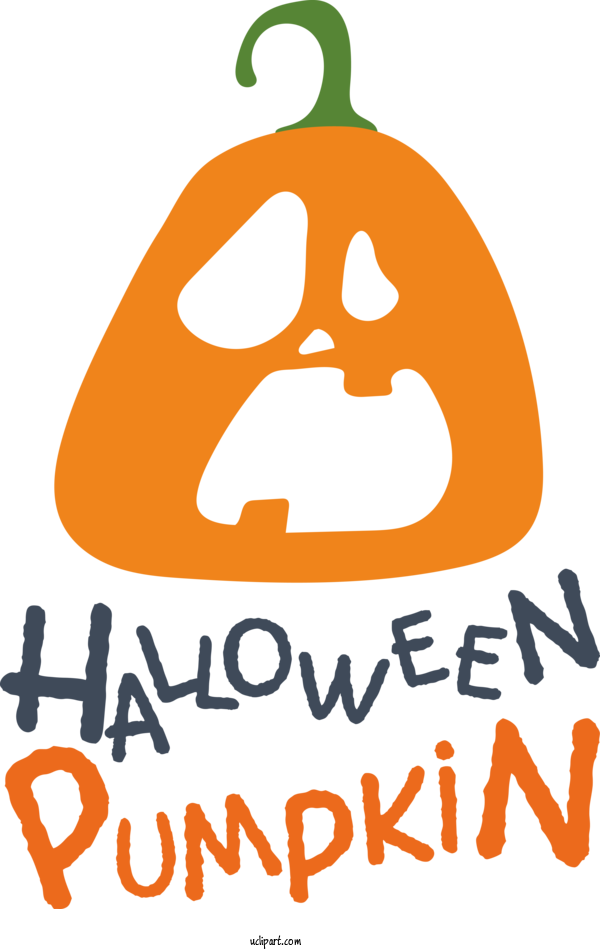 Free Holidays Pumpkin Logo Line For Halloween Clipart Transparent Background