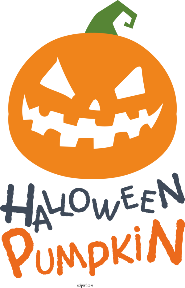 Free Holidays Logo Pumpkin Line For Halloween Clipart Transparent Background