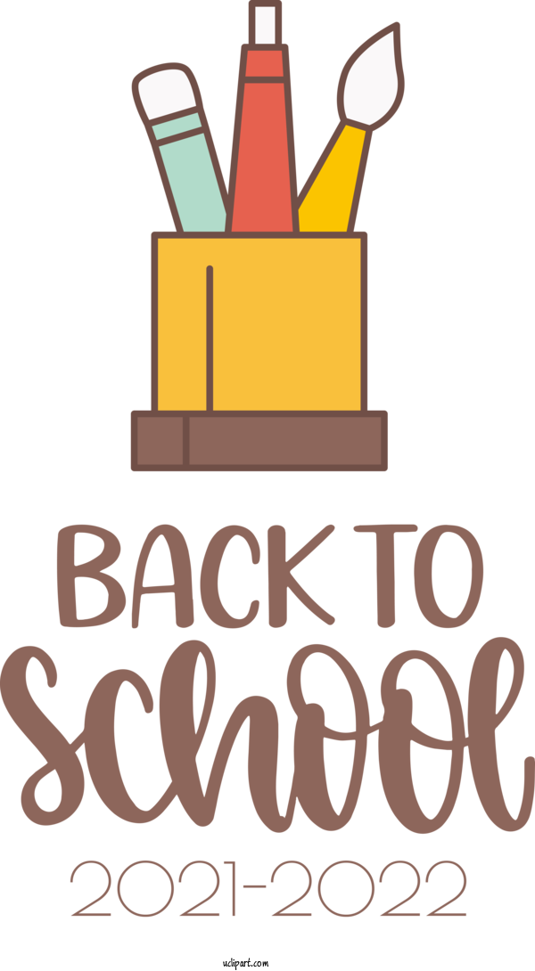 Free School Design Logo Line For Back To School Clipart Transparent Background