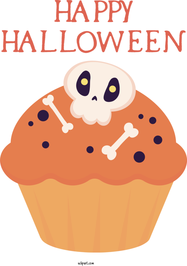 Free Holidays Muffin Baking Cartoon For Halloween Clipart Transparent Background