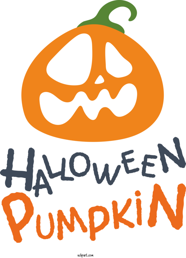 Free Holidays Logo Line Pumpkin For Halloween Clipart Transparent Background