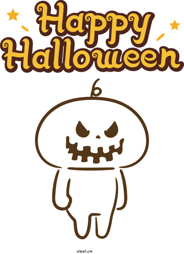 Free Holidays Logo Cartoon Smiley For Halloween Clipart Transparent Background