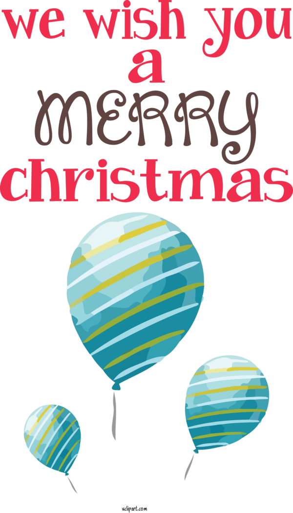 Free Holidays Balloon Line Party For Christmas Clipart Transparent Background