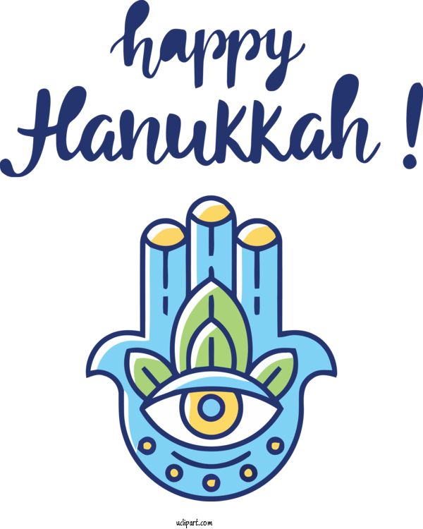 Free Holidays Logo Cartoon Line For Hanukkah Clipart Transparent Background