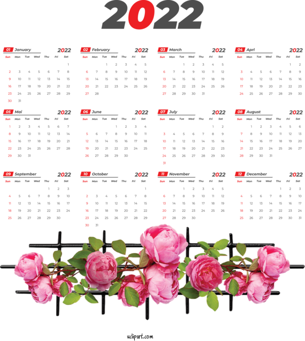 Free Life Flower Line Calendar System For Yearly Calendar Clipart Transparent Background