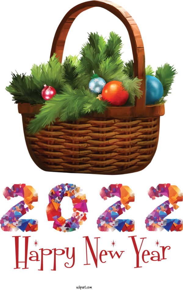 Free Holidays Gift Basket Bauble Gift For New Year 2022 Clipart Transparent Background