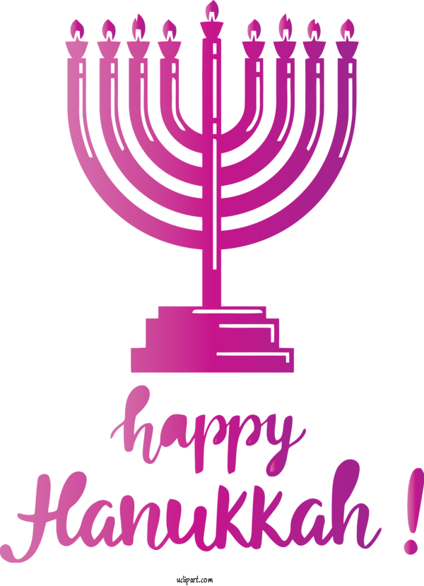 Free Holidays Logo Candle Holder Design For Hanukkah Clipart Transparent Background