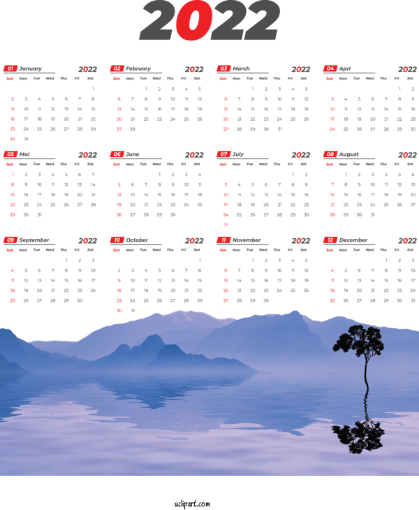 Free Life Design Calendar System Font For Yearly Calendar Clipart Transparent Background