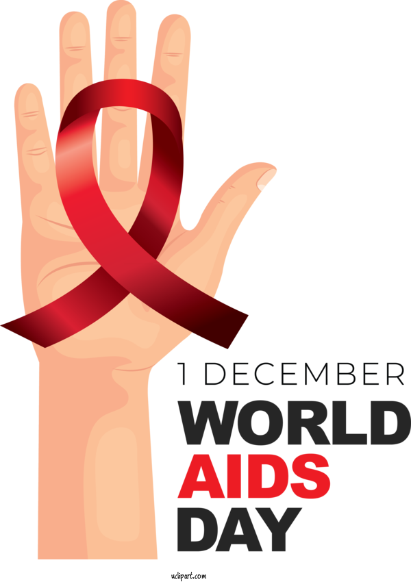 Free Holidays Hand Model AIMST University Logo For World AIDS Day Clipart Transparent Background