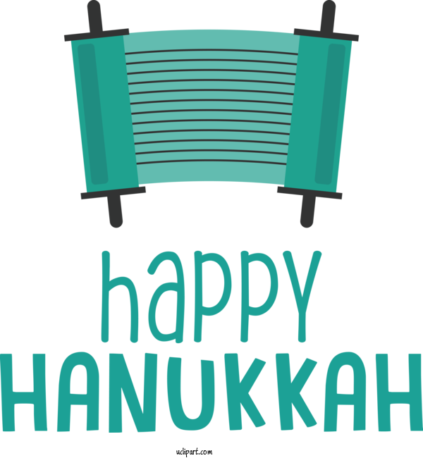 Free Holidays Logo Font Green For Hanukkah Clipart Transparent Background