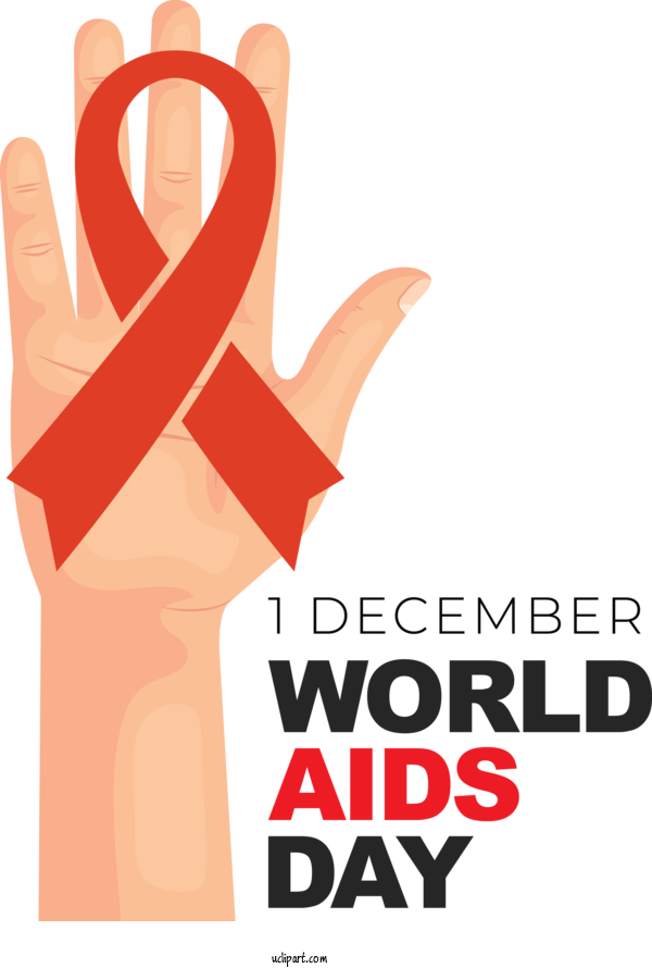 Free Holidays Hand Model Logo Hand For World AIDS Day Clipart Transparent Background