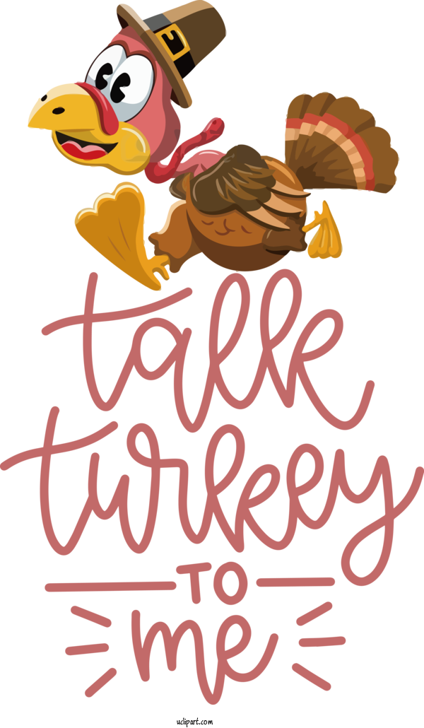Free Holidays Turkey Cartoon Drawing For Thanksgiving Clipart Transparent Background
