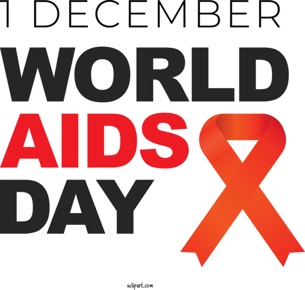Free Holidays Design Logo Line For World AIDS Day Clipart Transparent Background