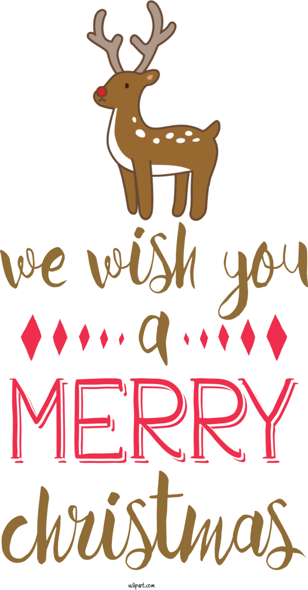 Free Holidays Reindeer Deer Christmas Decoration For Christmas Clipart Transparent Background