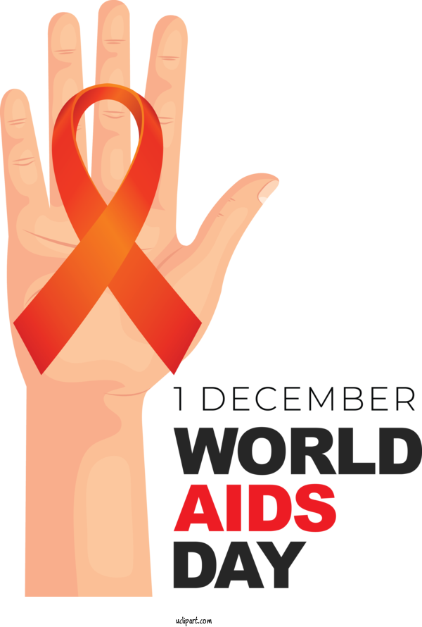 Free Holidays Hand Model Hand Logo For World AIDS Day Clipart Transparent Background