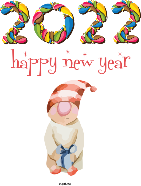 Free Holidays Human Renesmee Cartoon For New Year 2022 Clipart Transparent Background