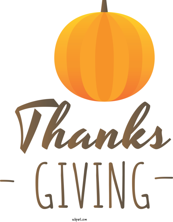 Free Holidays Logo Pumpkin Line For Thanksgiving Clipart Transparent Background