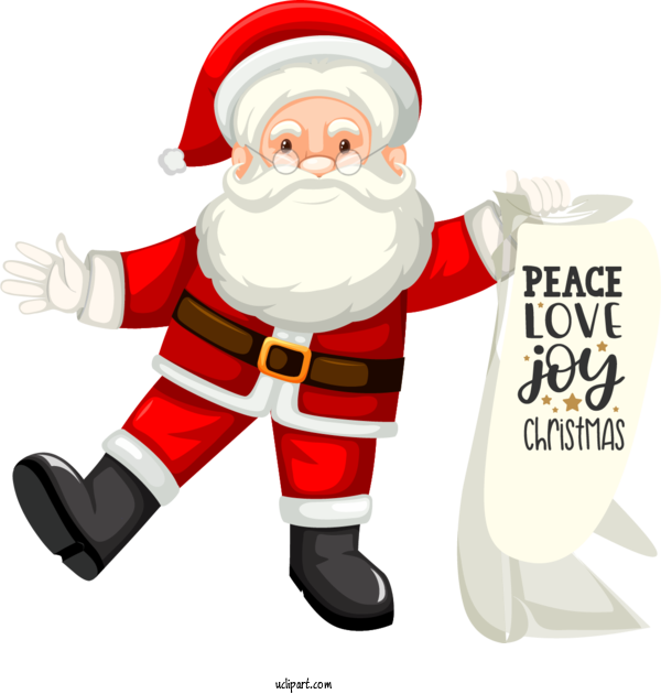 Free Holidays Santa Claus Village Reindeer Christmas Day For Christmas Clipart Transparent Background